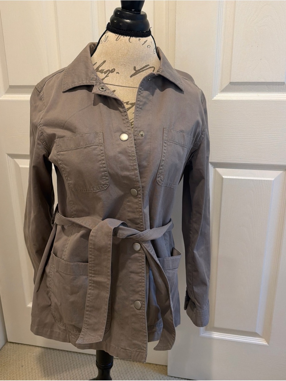 Banana Republic Taupe Utility Jacket with Belt